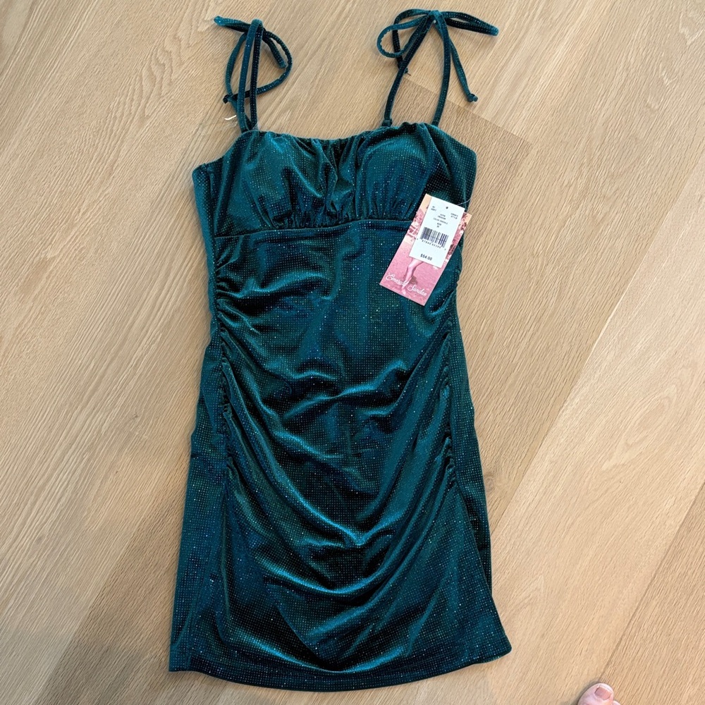 Emerald Sundae Teal Mini Dress